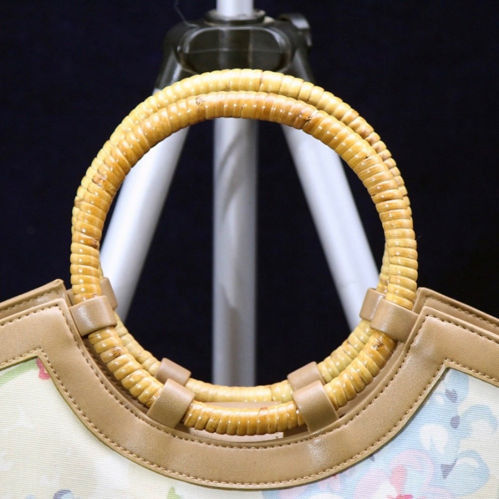 Fossil Floral And Rattan Handled, Adjustable Stra… - image 4